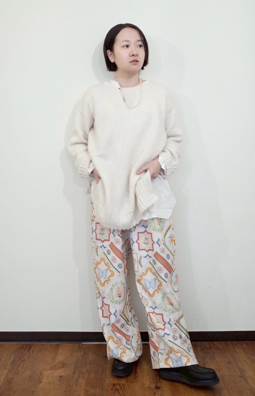 02 ワイドパンツ【マジョリカタイル】受注