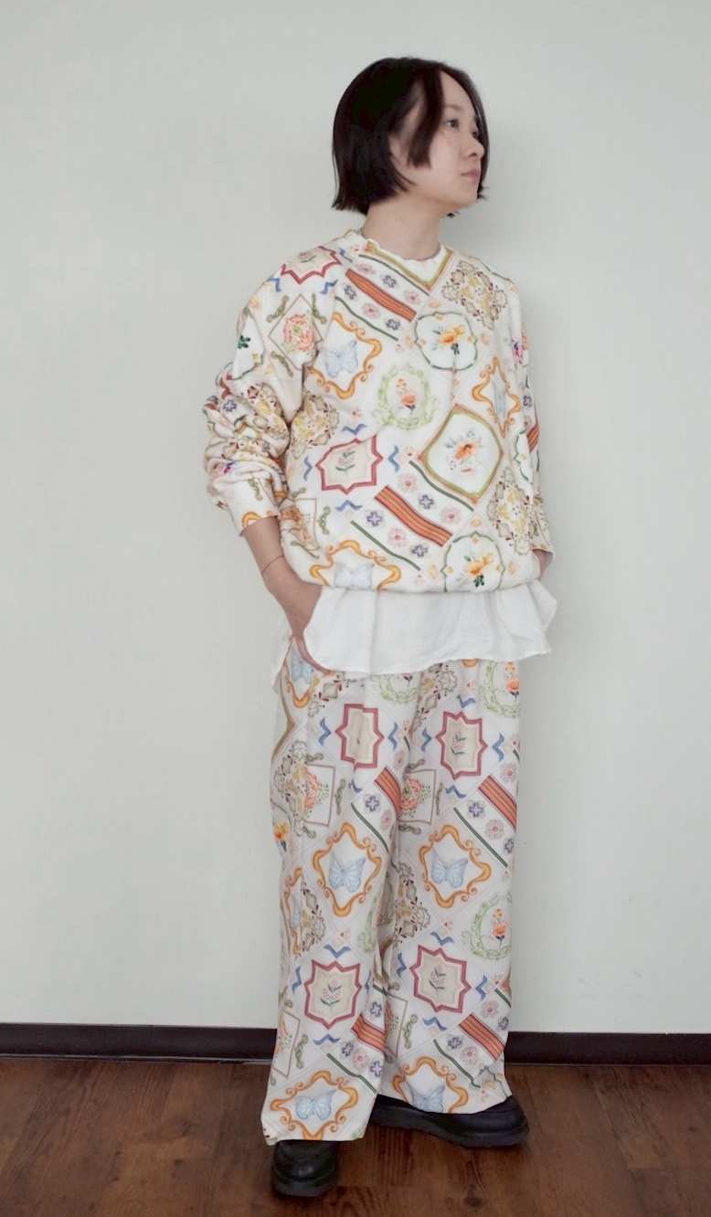 02 ワイドパンツ【マジョリカタイル】受注