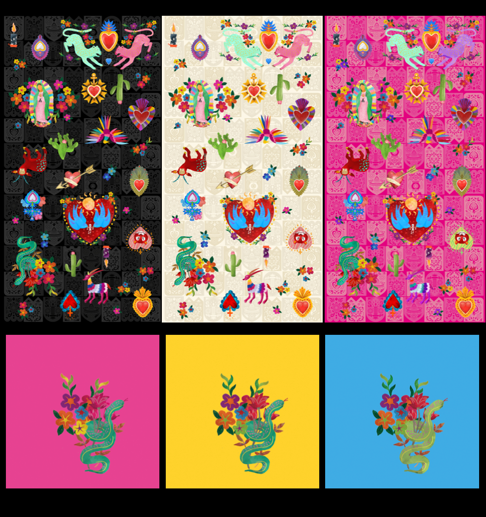 04反物【Corazón de México  】シルジェリー／八掛つき