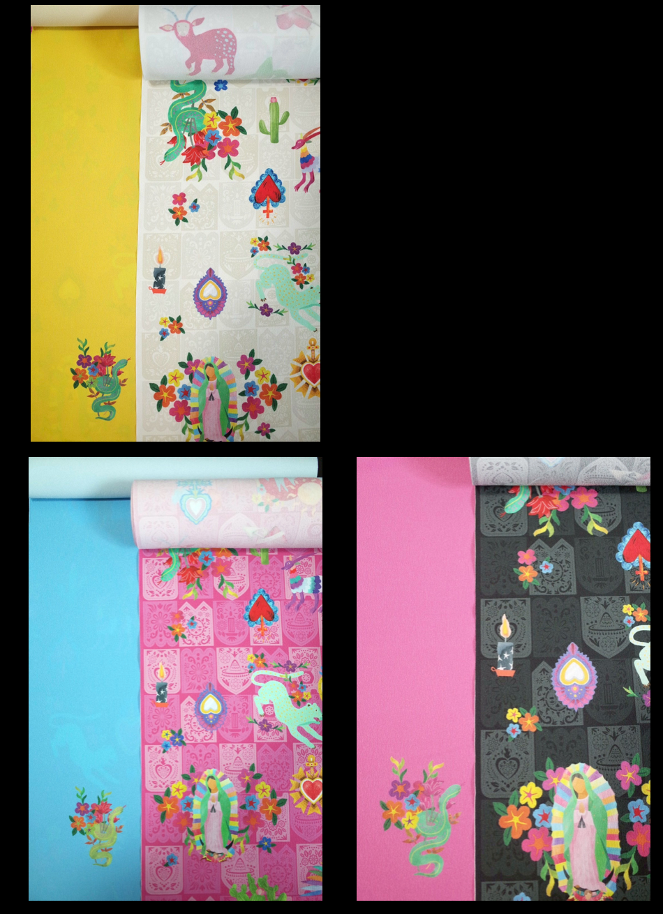 04反物【Corazón de México  】シルジェリー／八掛つき