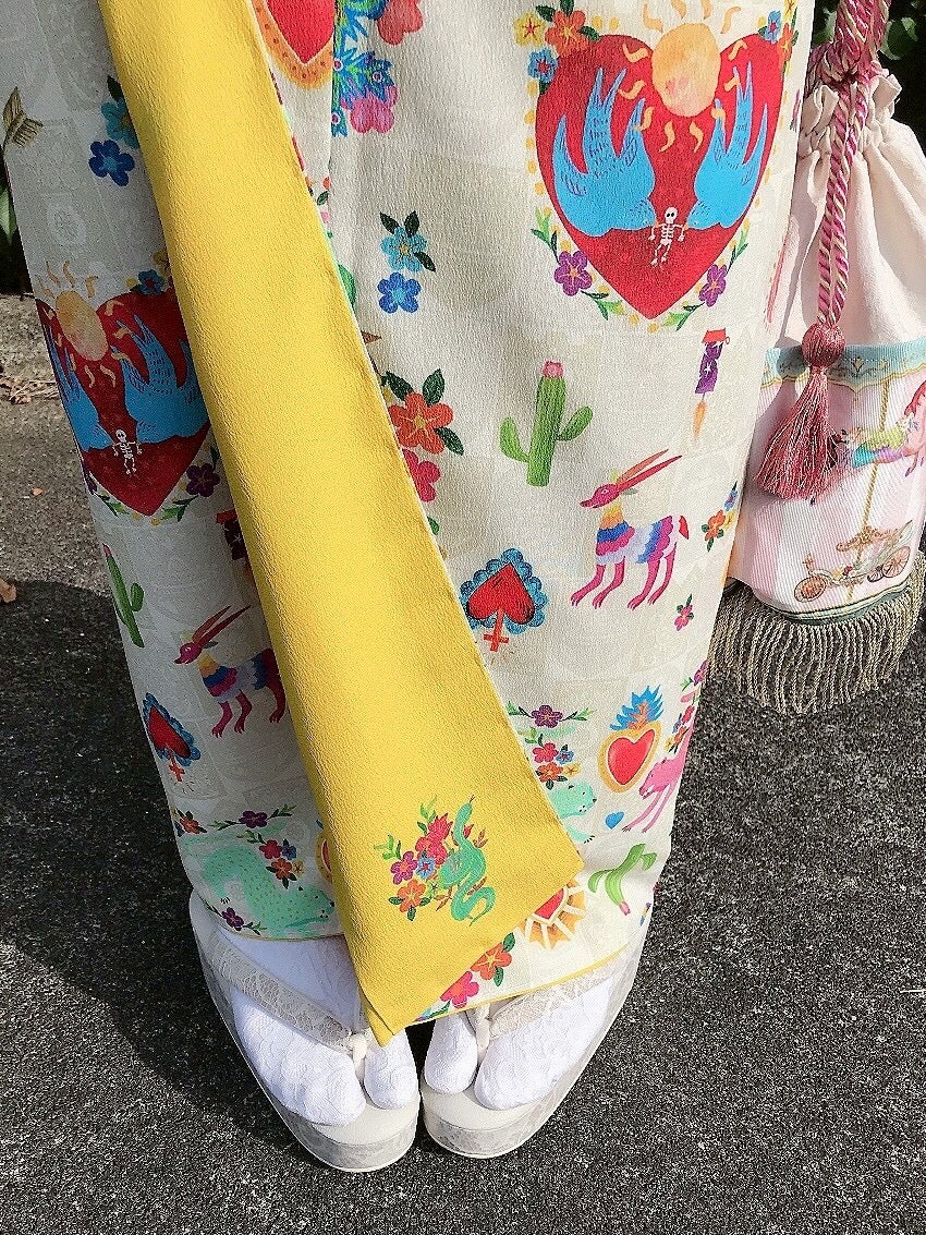 00 NEW【Corazón de México  】 袷/シルジェリー/受注