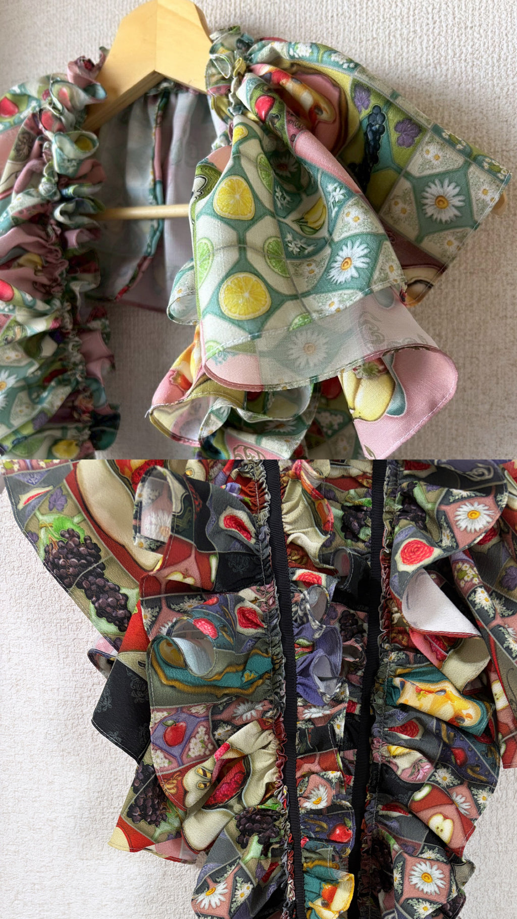 N【フルーツパフェ】フリルカラー&ベルト / シルジェリー