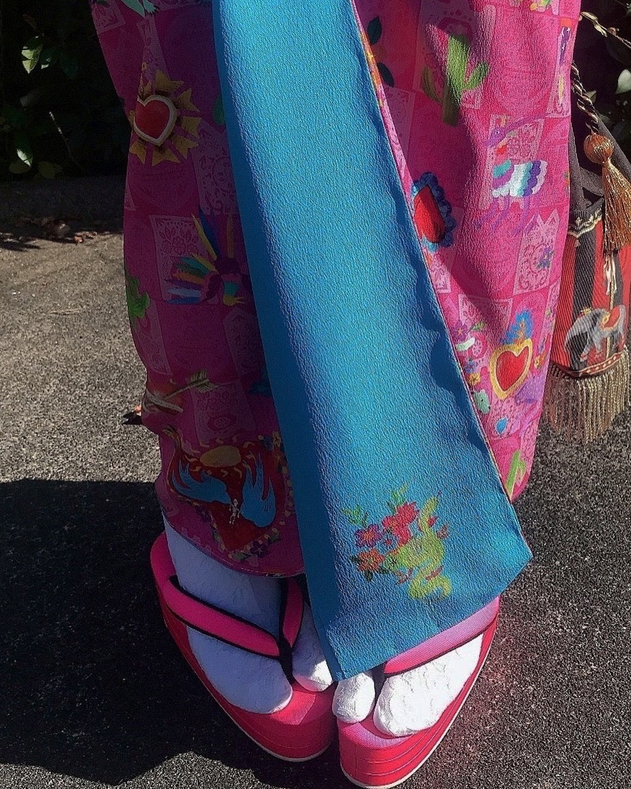 00 NEW【Corazón de México  】 袷/シルジェリー/受注