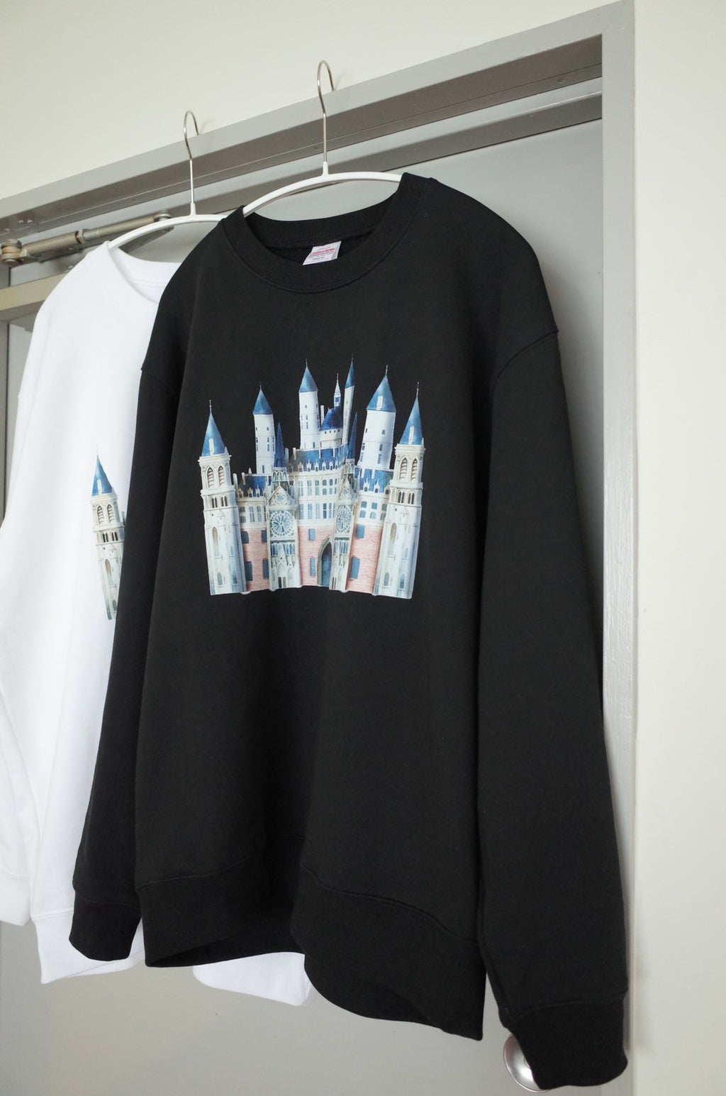 L【castle】スウェット white&Black