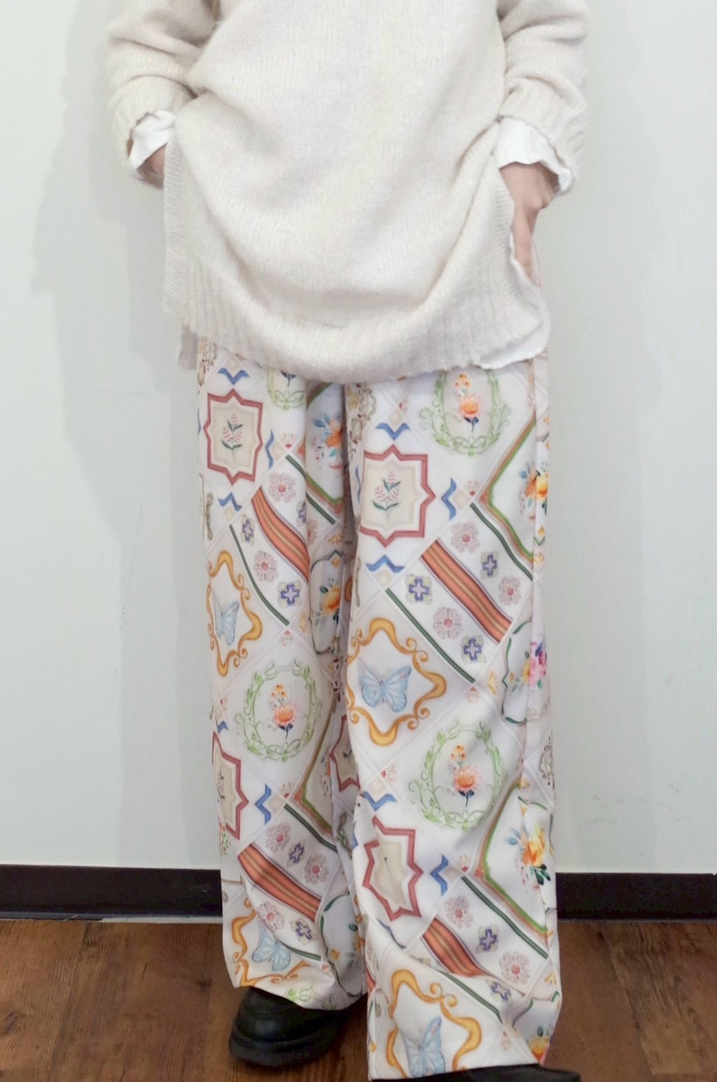 02 ワイドパンツ【マジョリカタイル】受注