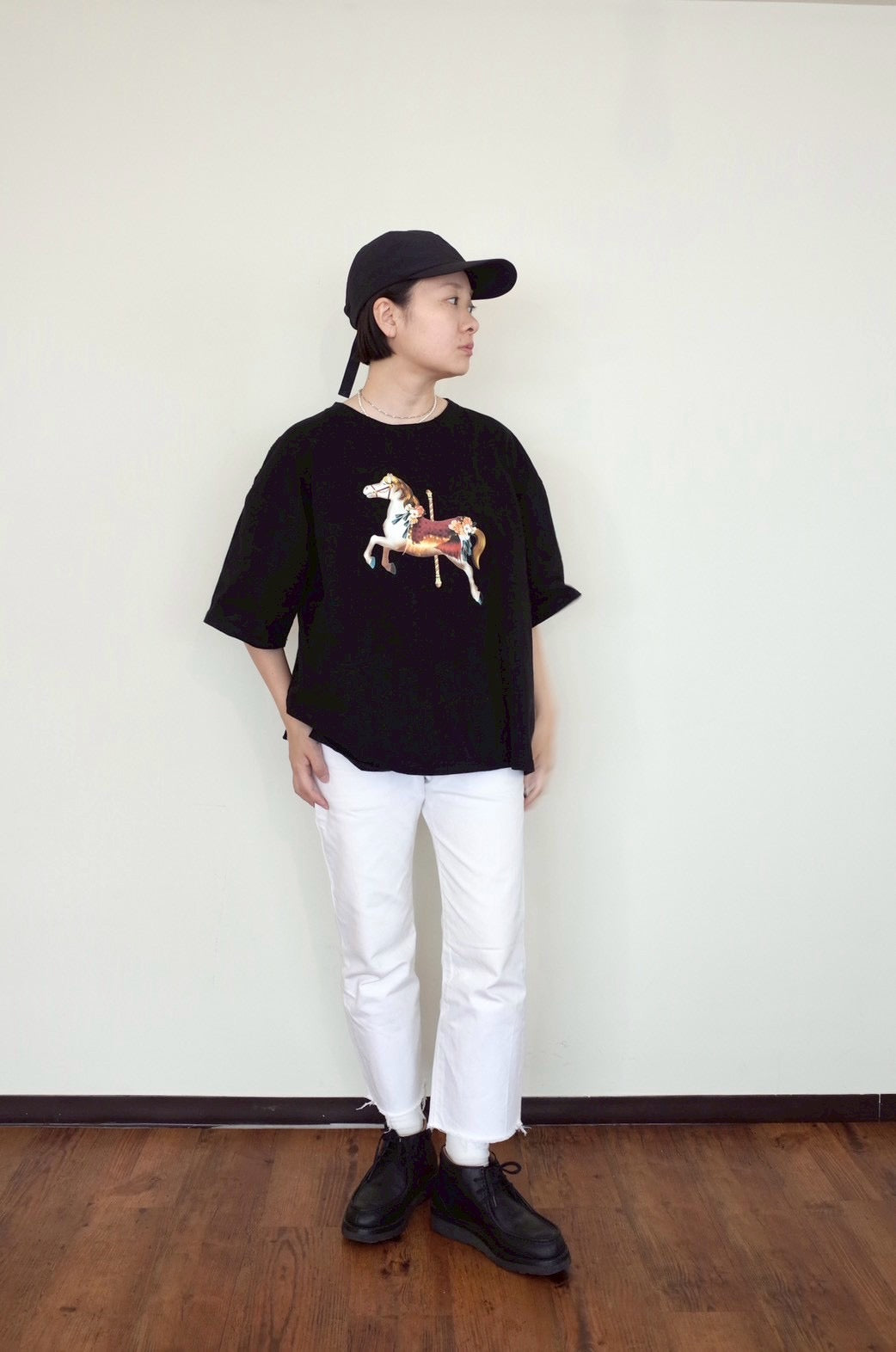 00 NEW オーバーTシャツ【Petite Go-Round/木馬】