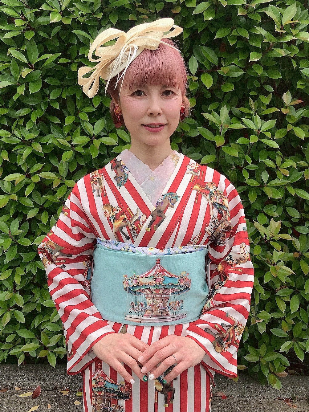 theater invi 今季半幅帯 Petiet Go Round リバーシブル