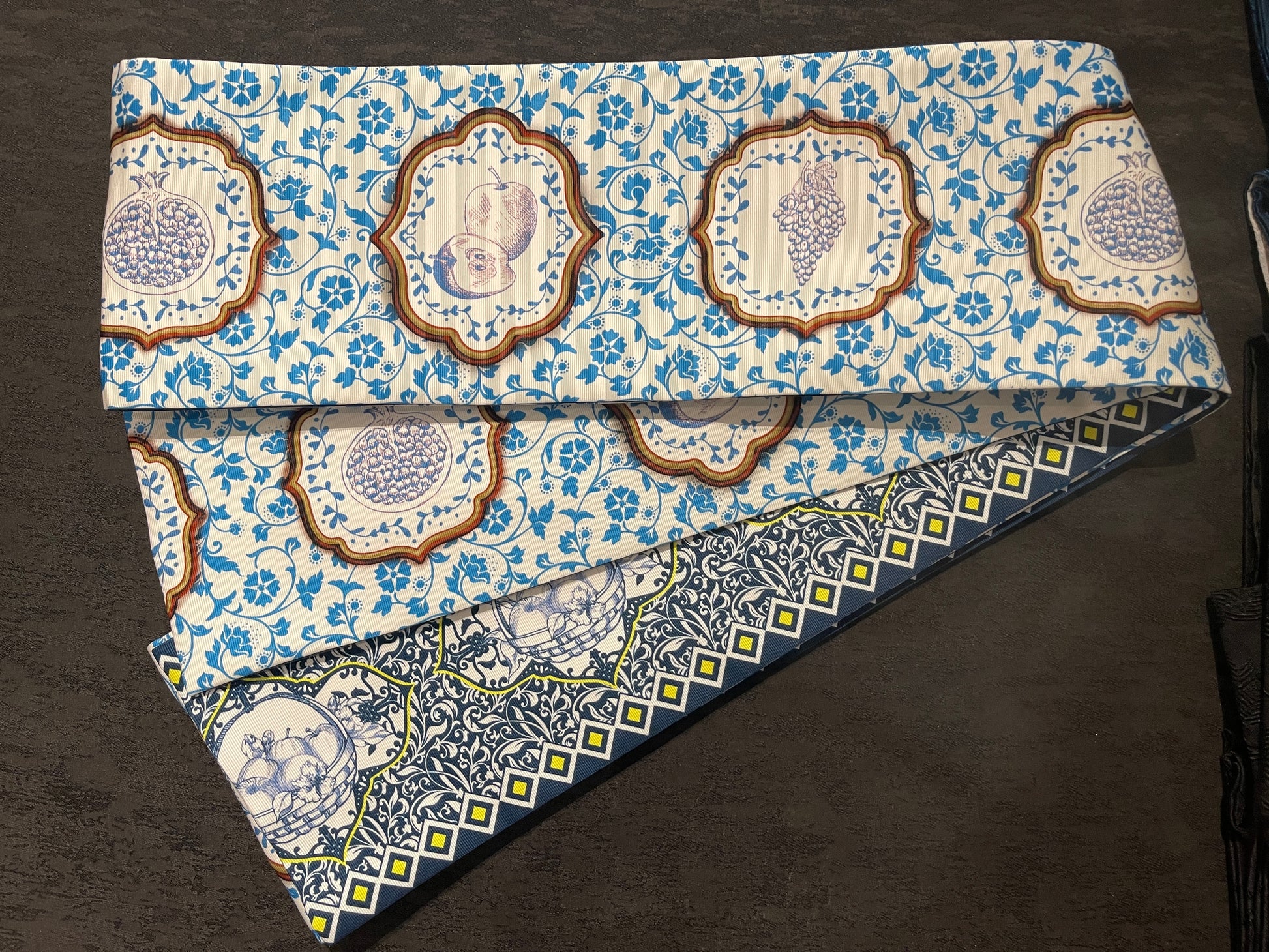 08 半幅帯【A plate with fruits】⭐️
