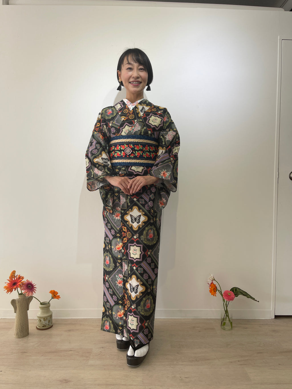 02  単衣【マジョリカタイルスクエア】4color