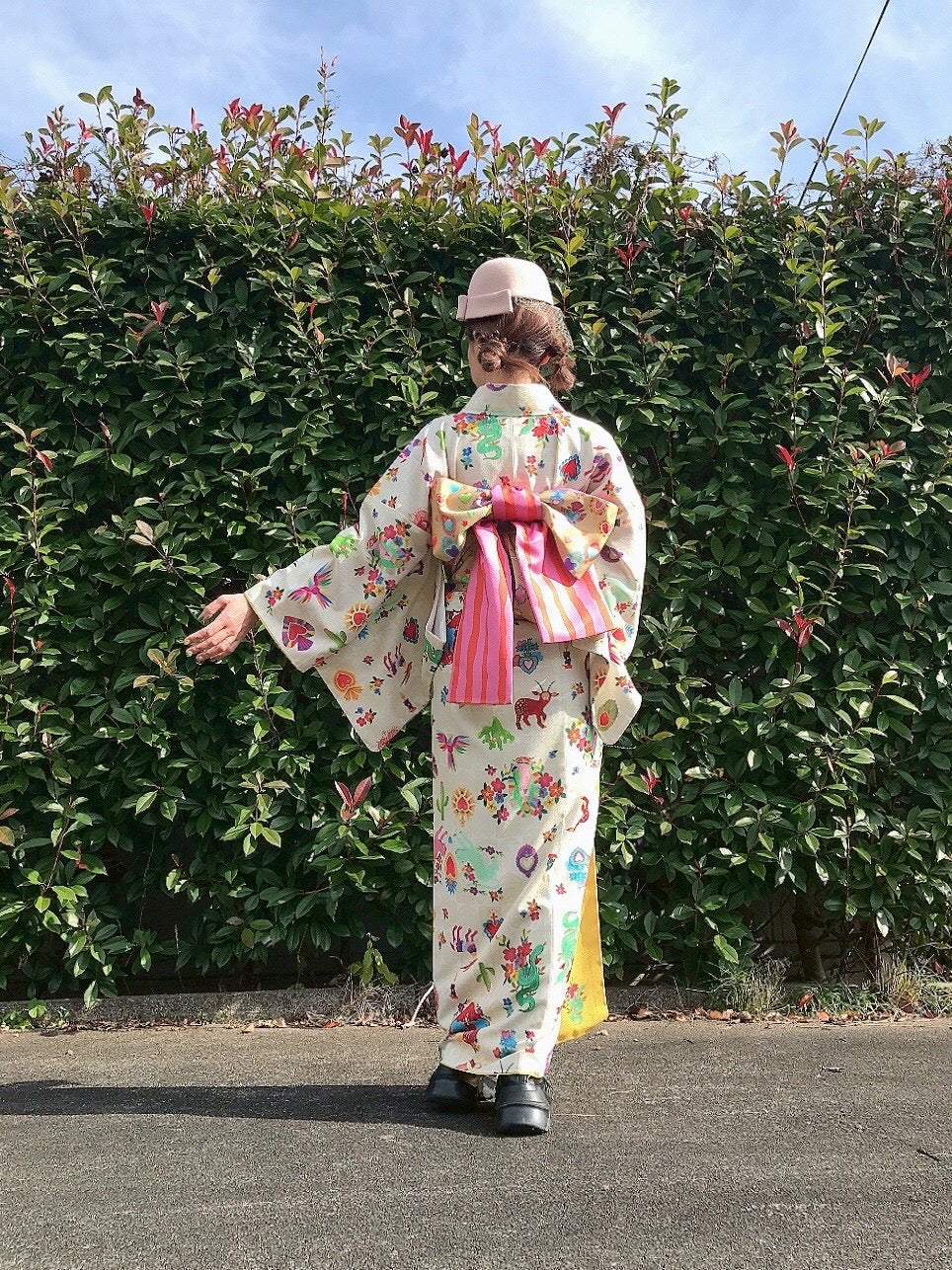 00 NEW【Corazón de México  】反物/シルジェリー八掛つき/即納品