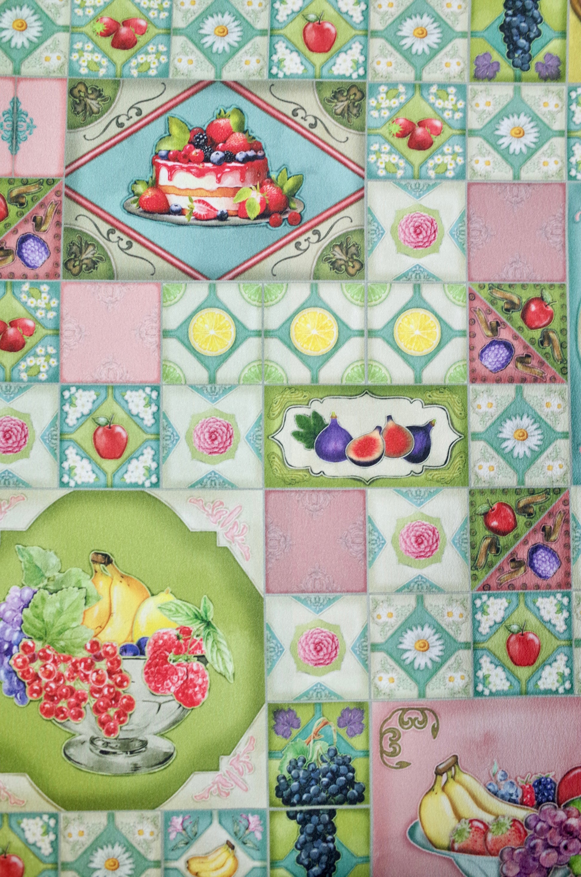 05 反物 袷用八掛つき/シルジェリー【フルーツパフェ】